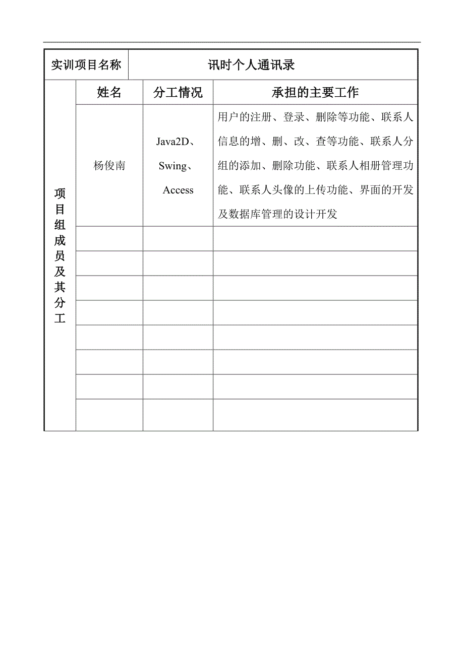 讯时个人通讯录_实训项目报告书_第3页