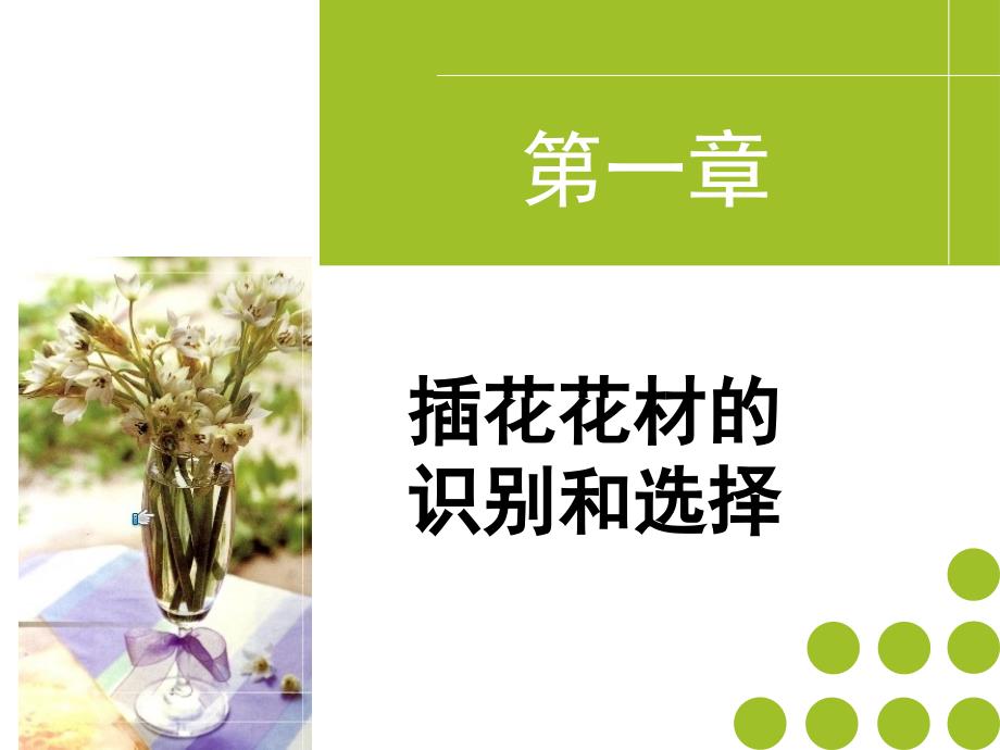 《插花艺术》第一章插花花材的识别和选择_第1页