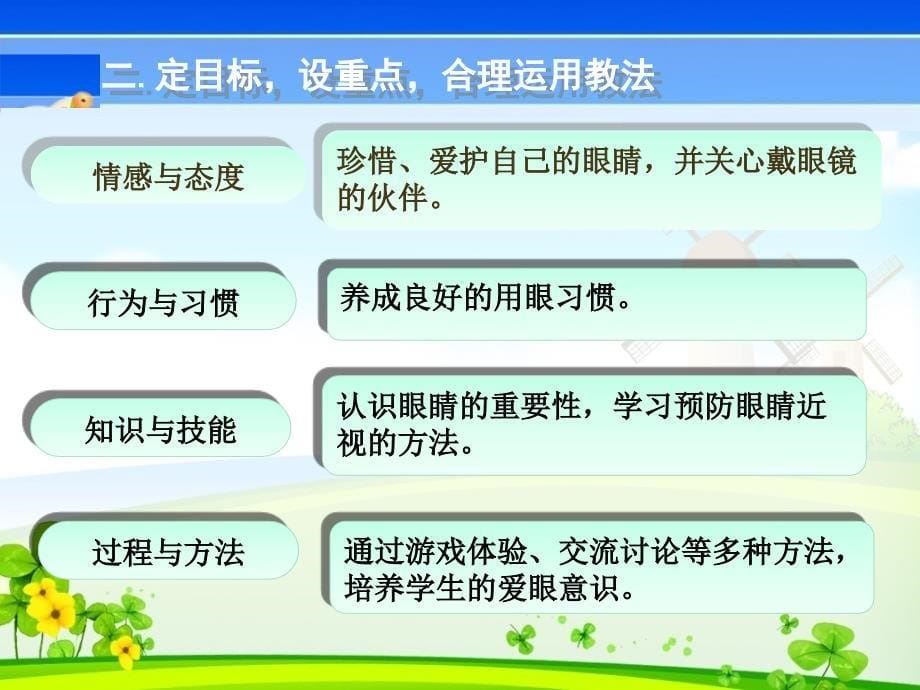 鄂教版小学品德与生活一年级下册《我的眼睛明又亮》说课_第5页