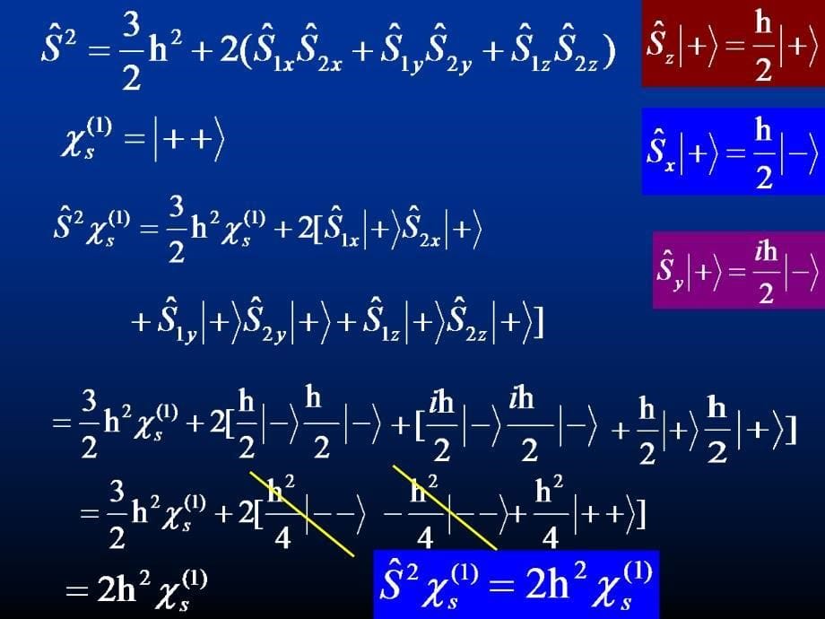 量子力学第七章自旋与全同粒子7.8两个电子（费米子）的自旋函数_第5页