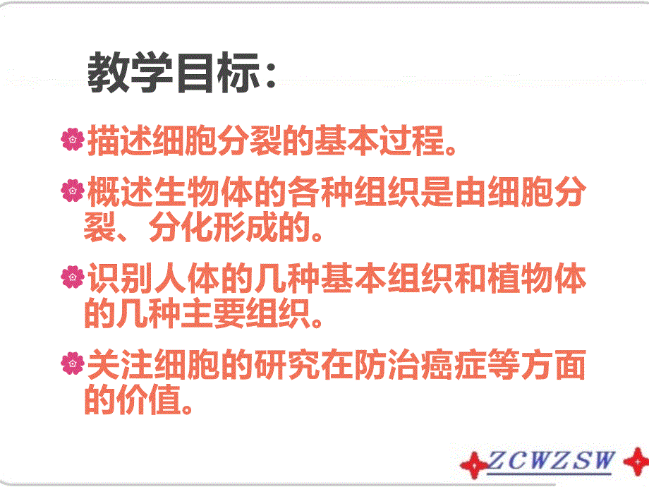 济南版七年级上册（新）第一单元第二章第二节细胞的分裂与分化课件_第3页