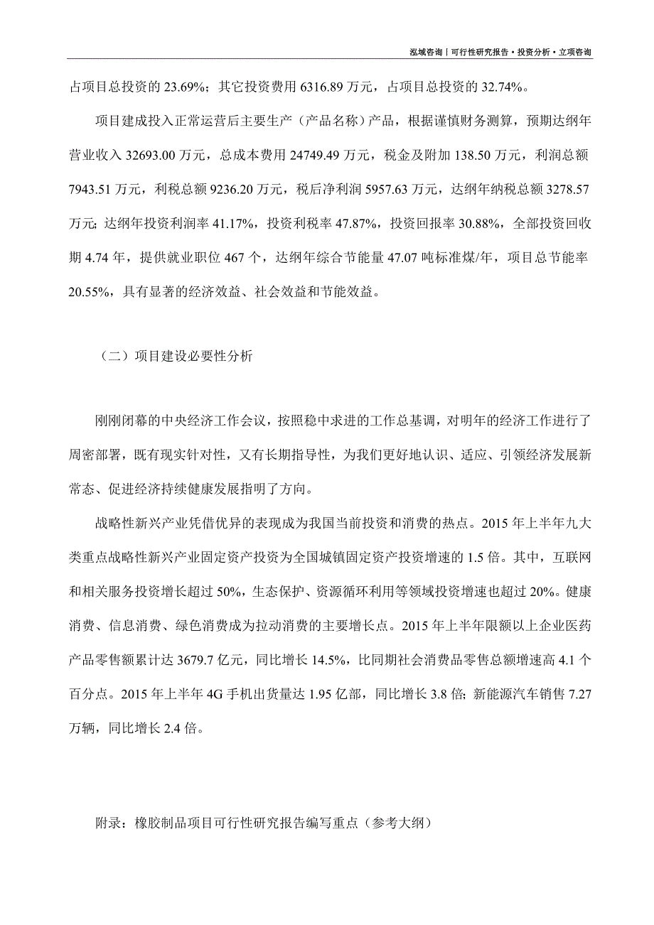 橡胶制品项目可行性研究报告（模板大纲及重点分析）_第3页