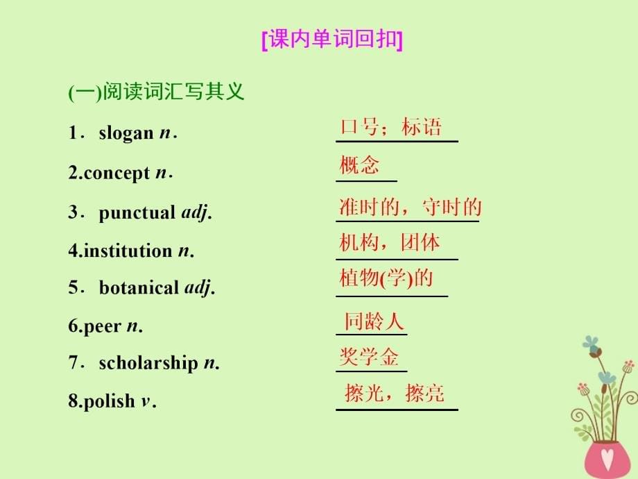 2019年高考英语一轮复习module2highlightsofmysenioryear课件外研版选修_第5页