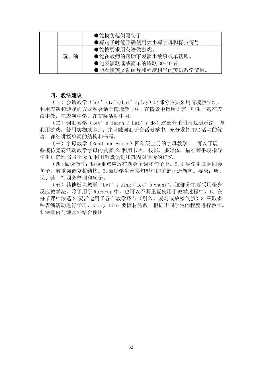 人教版pep小学四年级上册英语教案全册_第3页