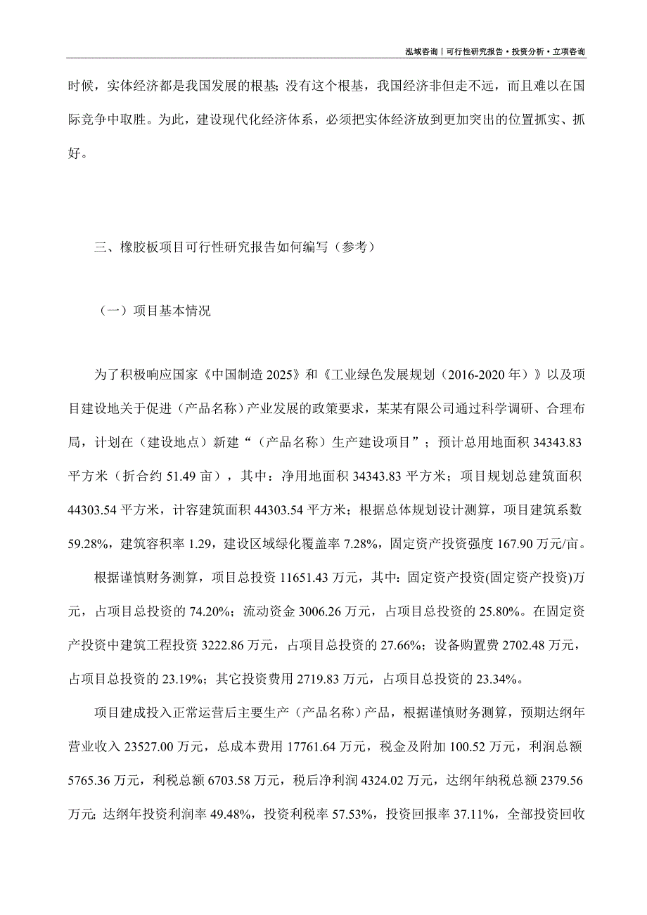 橡胶板项目可行性研究报告（模板大纲及重点分析）_第2页