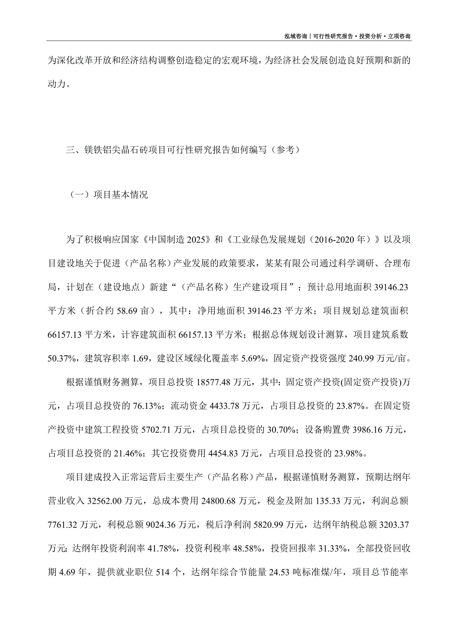 镁铁铝尖晶石砖项目可行性研究报告（模板大纲及重点分析）_第2页