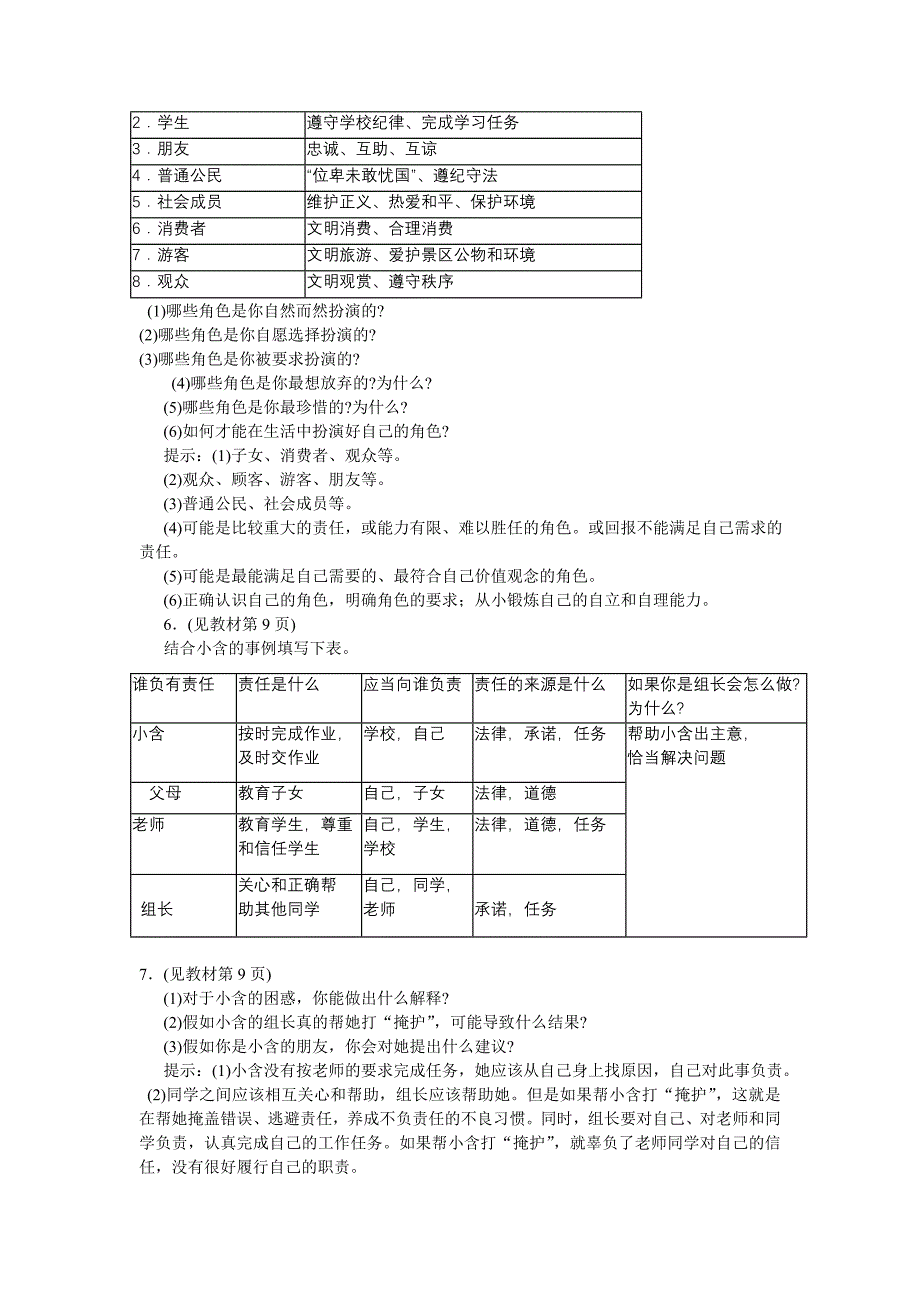 初中思想品德九年级课后试题答案全册_第2页