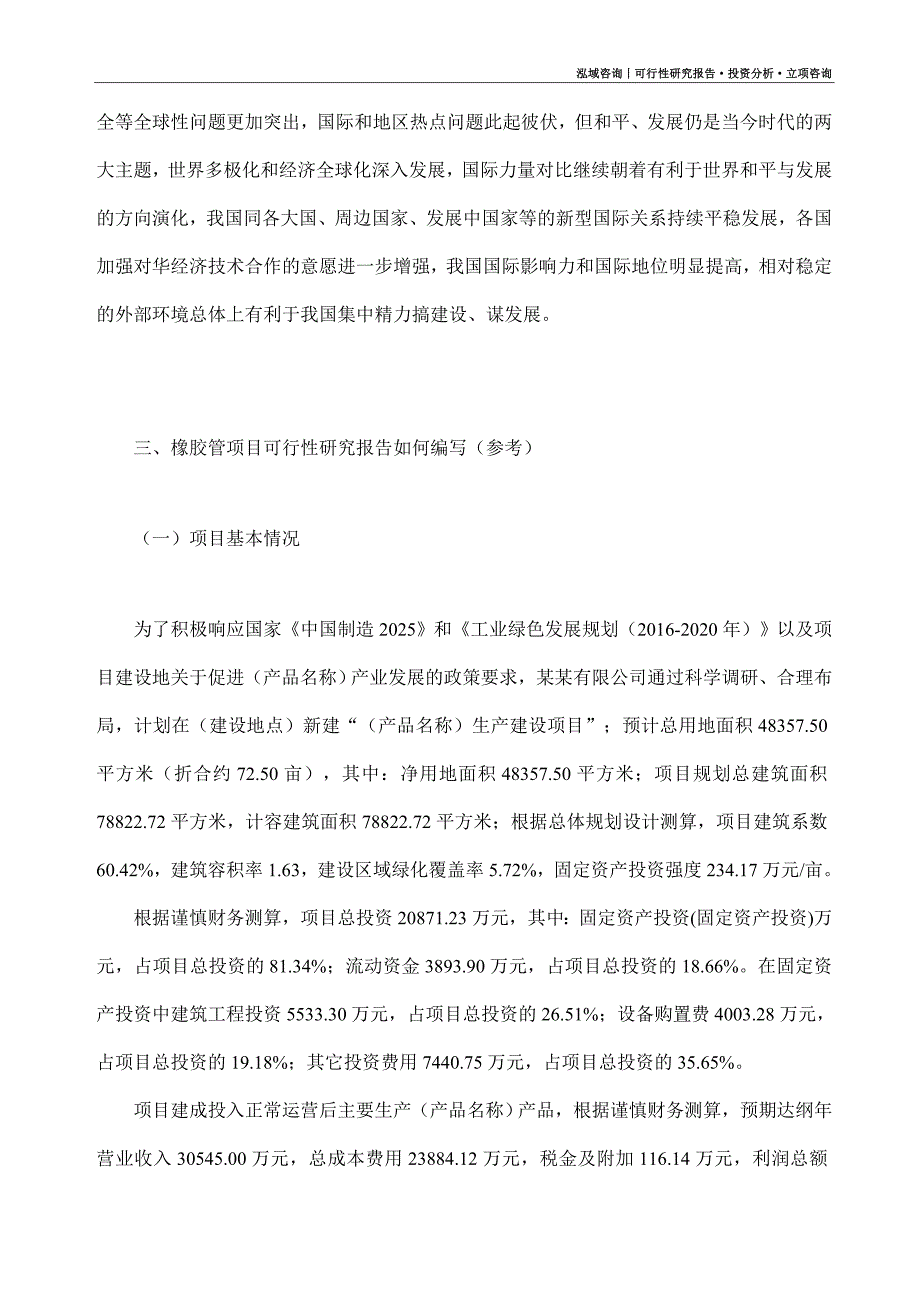 橡胶管项目可行性研究报告（模板大纲及重点分析）_第2页