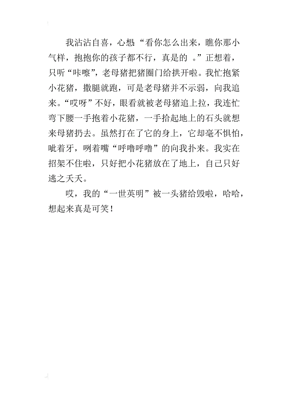 一件可笑的事作文300字400字_第4页