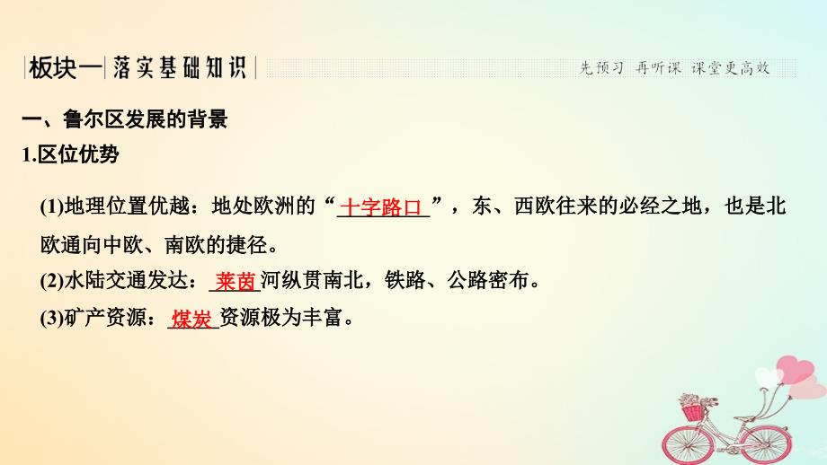 2019版高考地理大一轮复习第十二单元区域资源、环境与可持续发展第31讲资源开发与区域可持续发展——以德国鲁尔区为例课件鲁教版_第2页