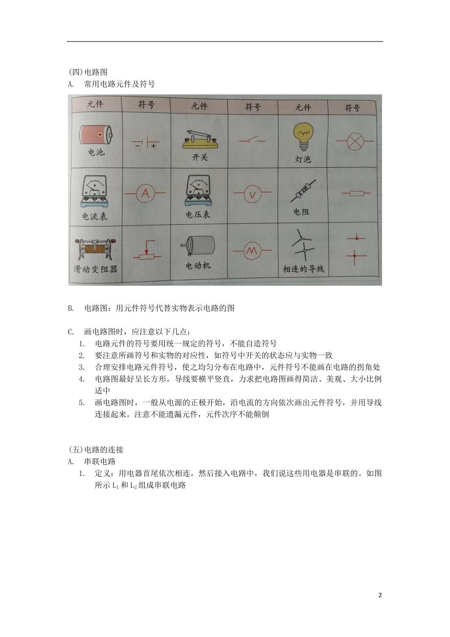 八年级科学上册第4章电路探秘知识点归纳（新版）浙教版_第2页