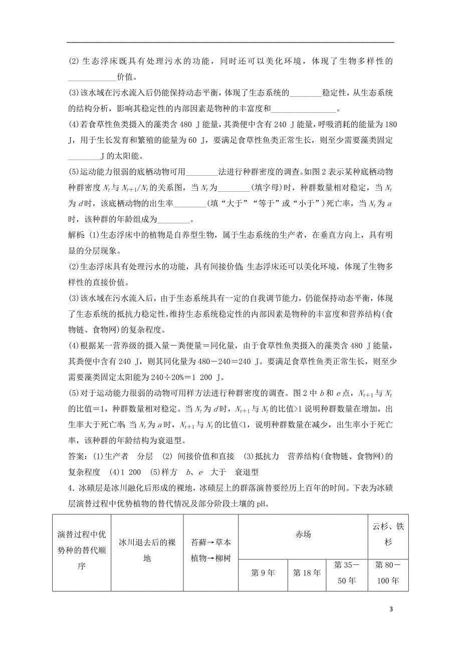 2019届高考生物一轮复习第九单元生物与环境高考非选择题突破瓶颈冲刺集训系列4学案_第3页