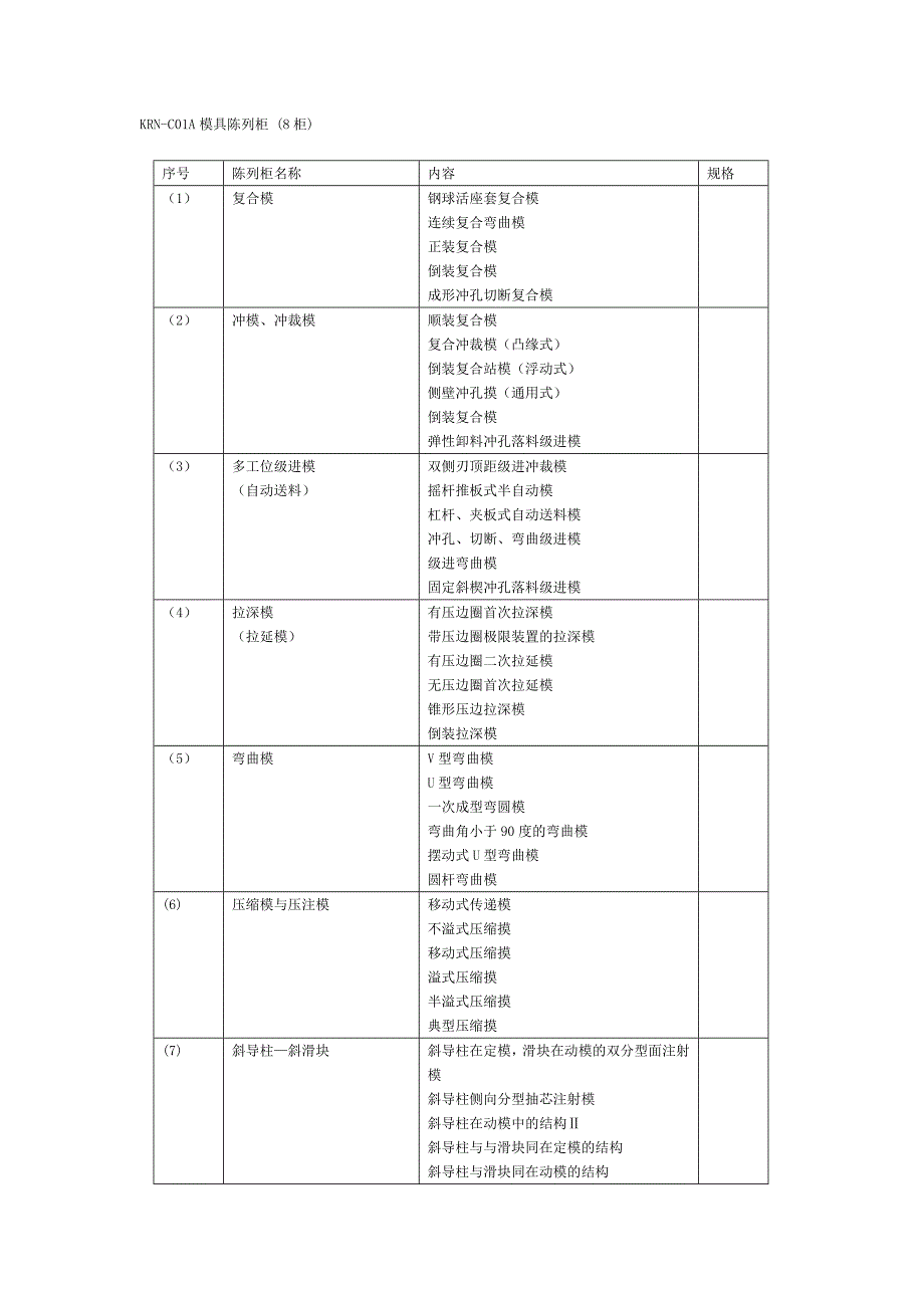 KRN-C01A模具陈列柜(铝合金8柜)_第1页