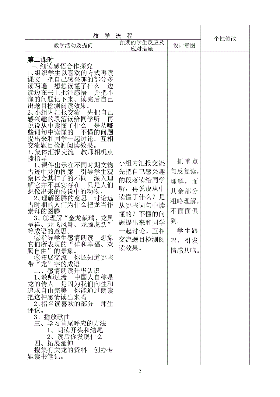 小学五年级下册语文全册教案_第2页