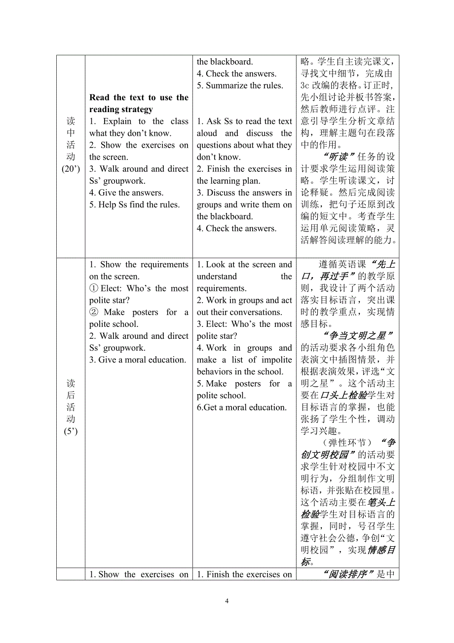 初中英语八年级下册Unit7Wouldyoumindkeepingyourvoicedown说课稿_第4页