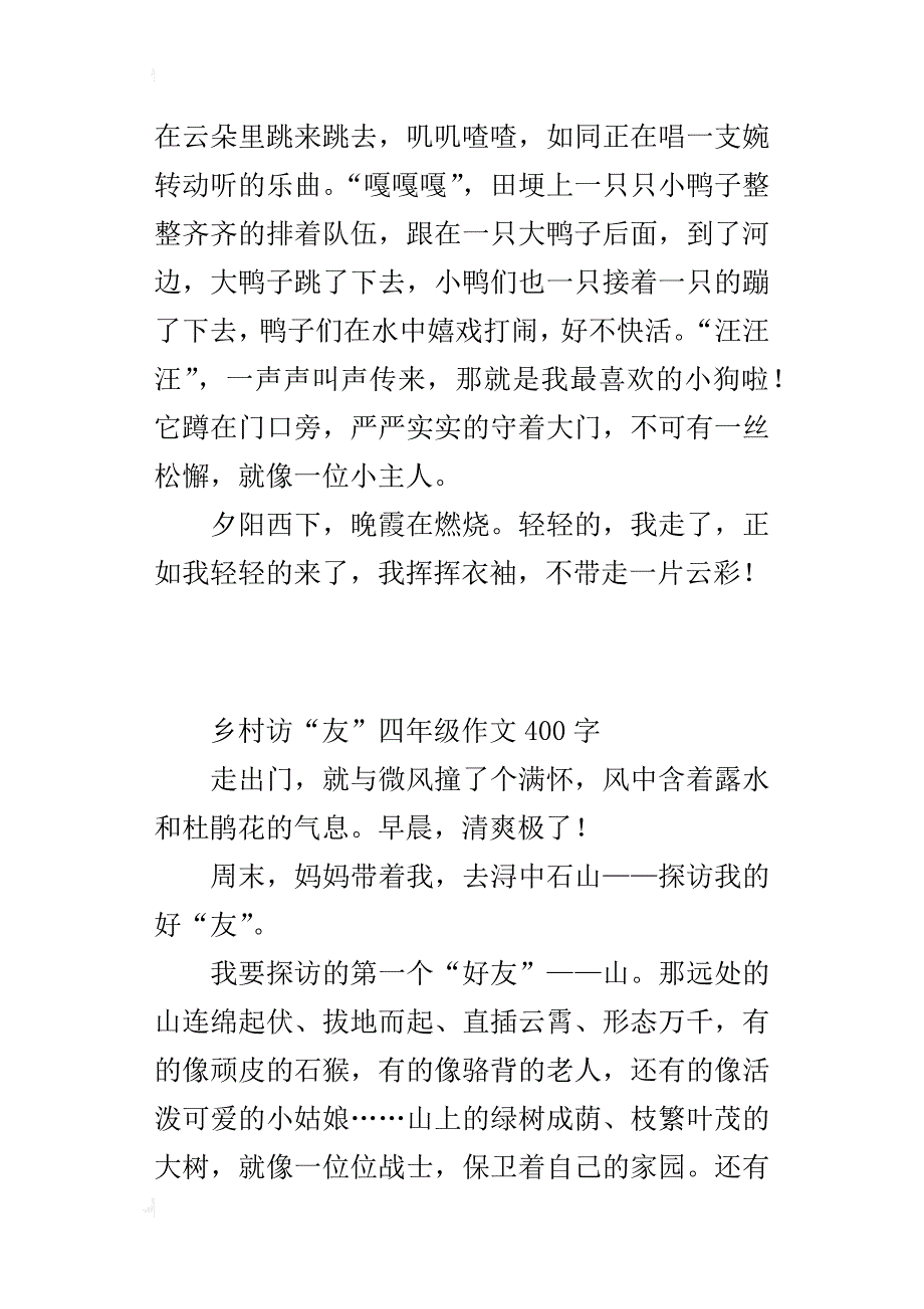 乡村访“友”四年级作文400字_第2页