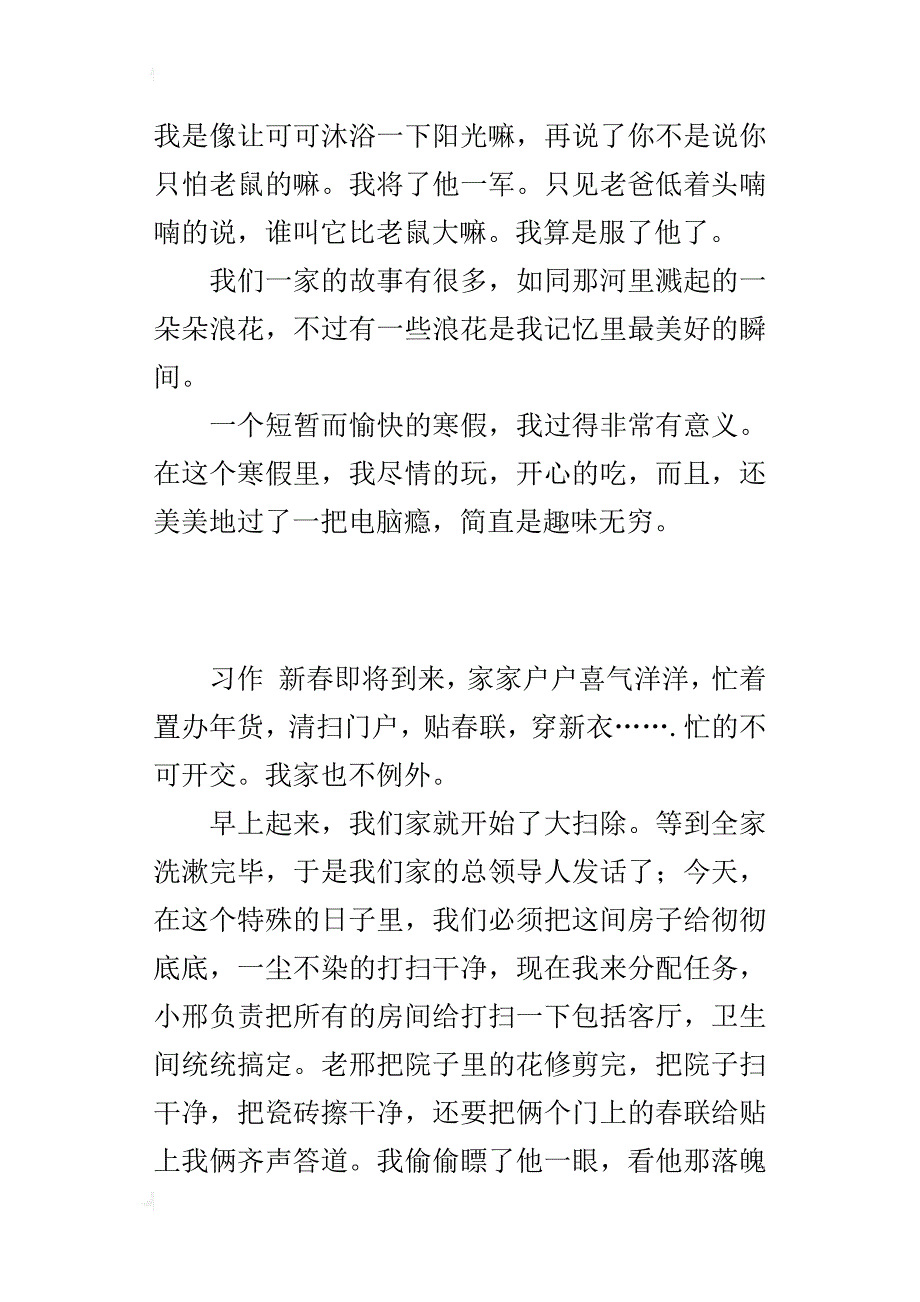 四年级寒假趣事作文600字我家的春节大扫除_第4页