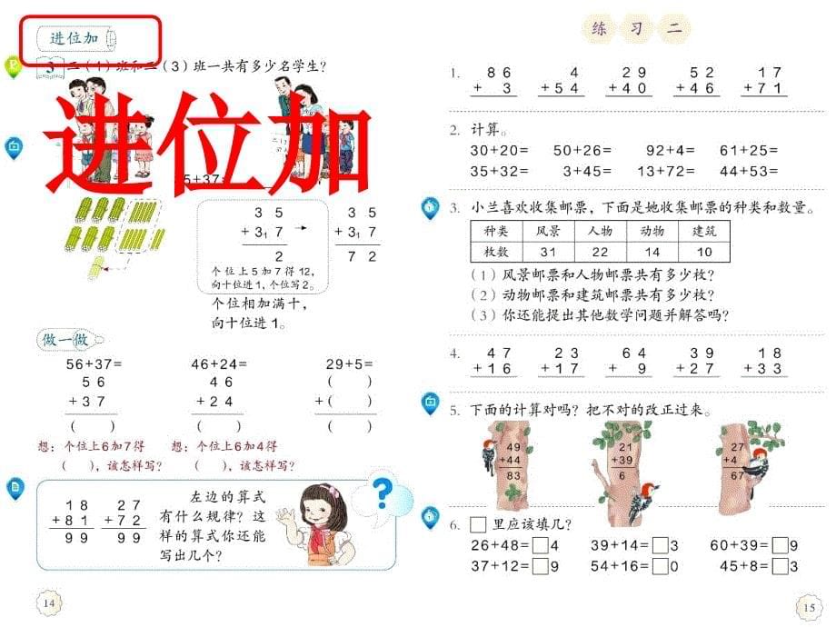 新人教版小学数学二年级上册《100以内的加法和减法二》课件_第5页