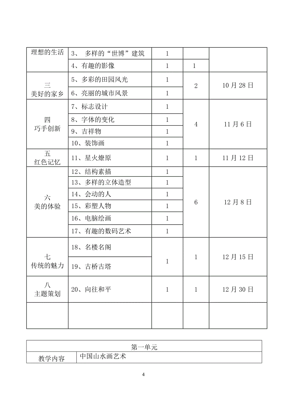 赣美版六年级上册美术教案全册_第4页