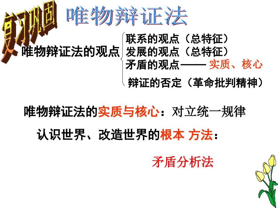 高中思想政治必修4《唯物辩证法》一轮复习_第1页