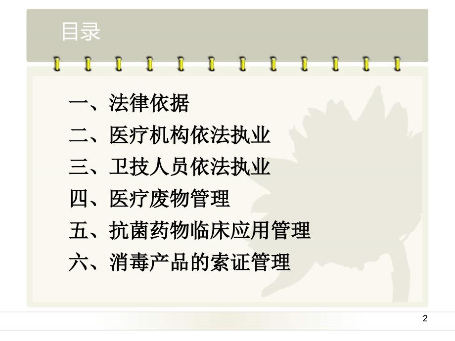 民营医疗机构依法执业法律法规培训ppt课件_第2页