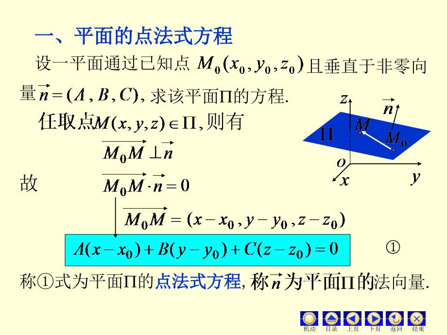 平面的点法式方程_第2页