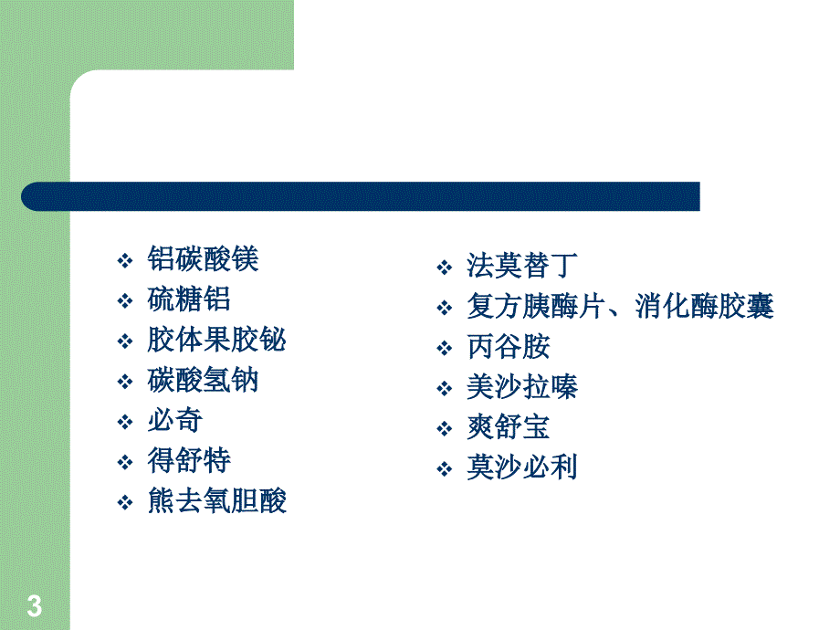 消化内科常用药ppt课件_第3页