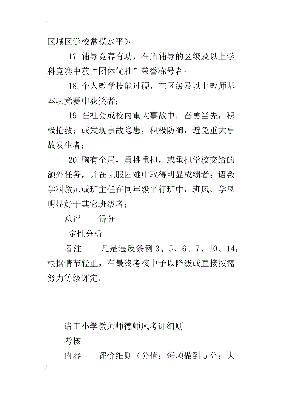 小学教师师德师风考评细则资料下载_第4页