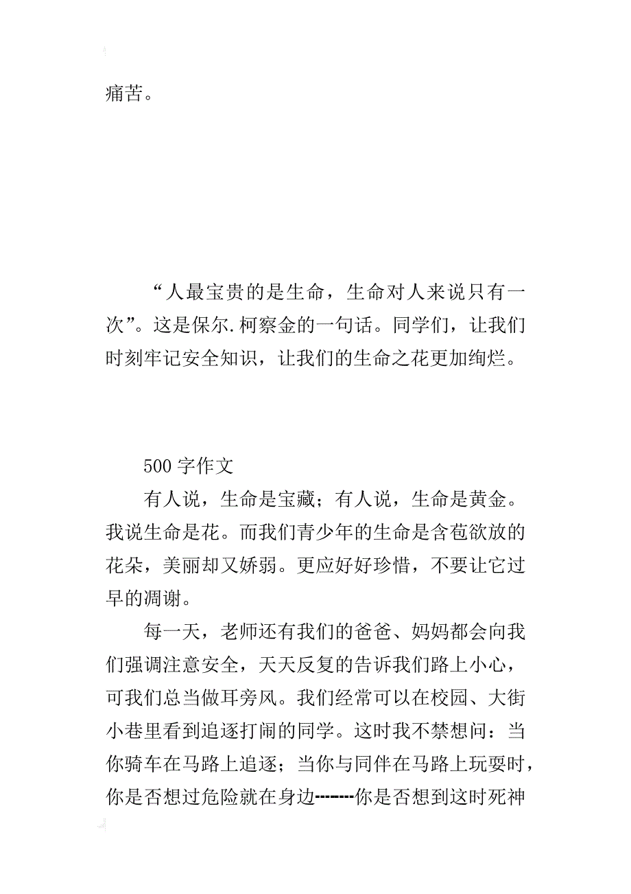 小学关于安全的习作让我们时刻牢记安全_第4页