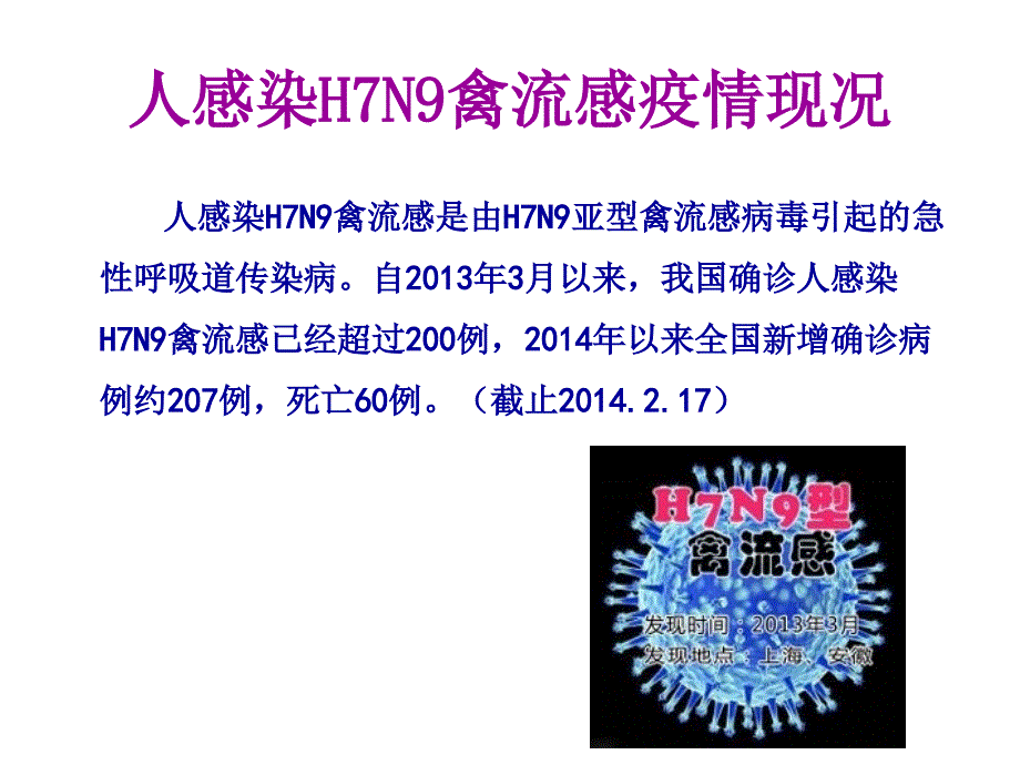 2014人感染h7n9禽流感防控知识学校 ppt课件_第3页