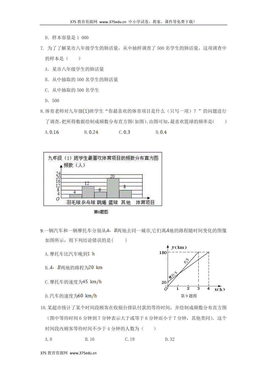 2014年春冀教版八年级下册数学期中检测复习试卷及答案_第2页