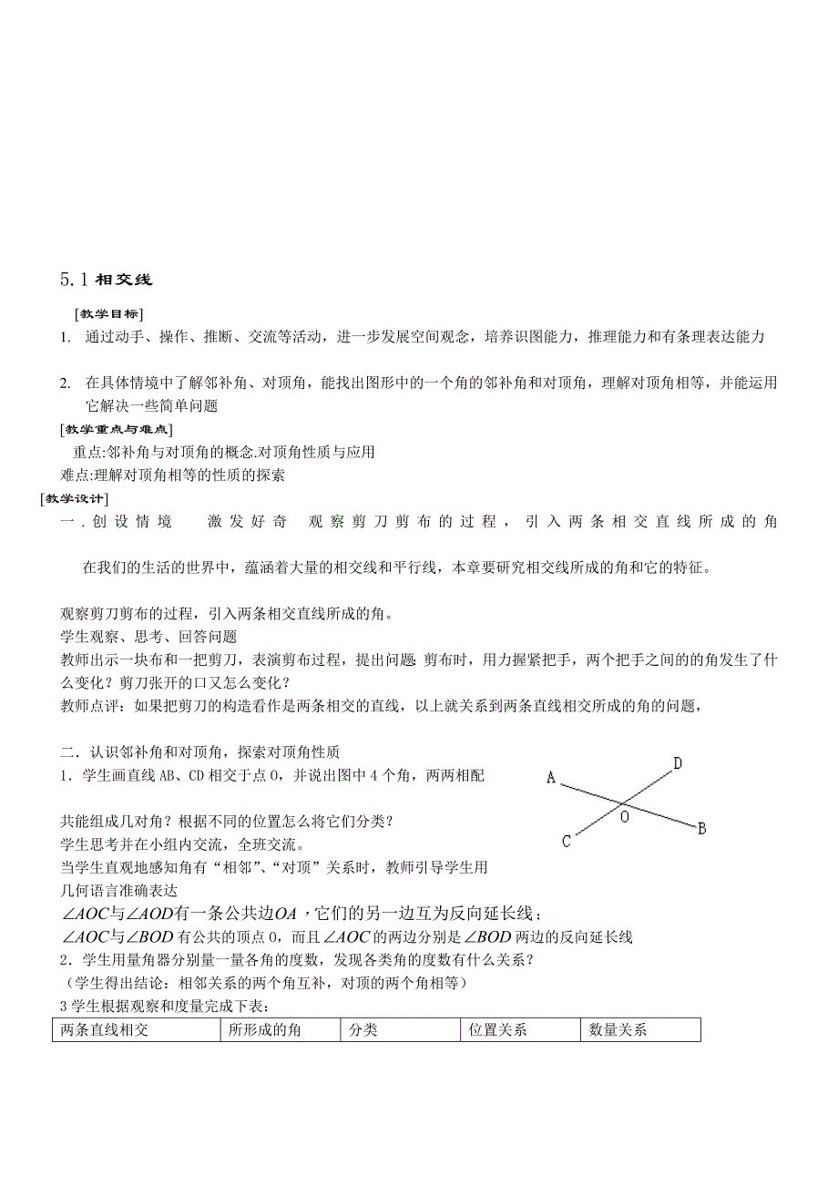 七年级下学期数学全册教案(上)[试题]_第1页