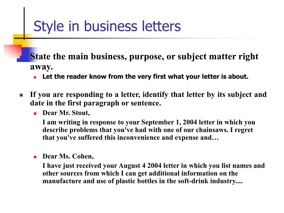 general principles of business writing外贸函电_第4页