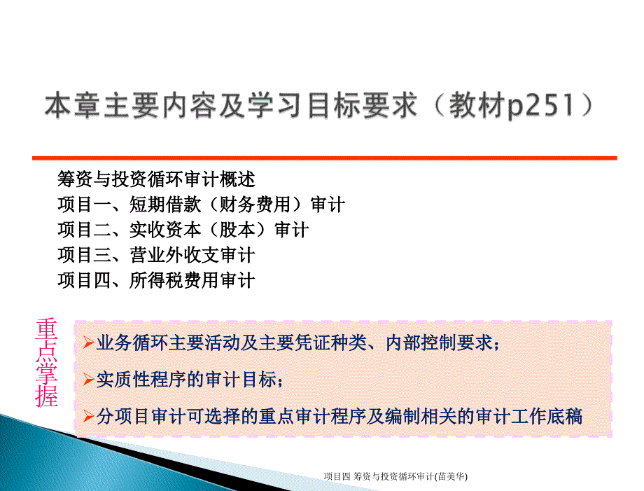 审计实务 工业和信息化高职高专“十二五”规划教材　全国商业职业教育教学指导委员会推荐教材 教学课件 苗美华 编著 项目四 筹资与投资循环审计_第3页