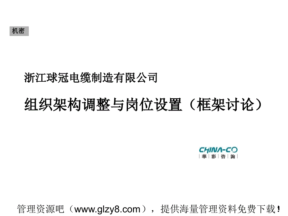 xx电缆制造有限公司组织架构调整与岗位设置(框架讨论)(ppt页)资料_第1页