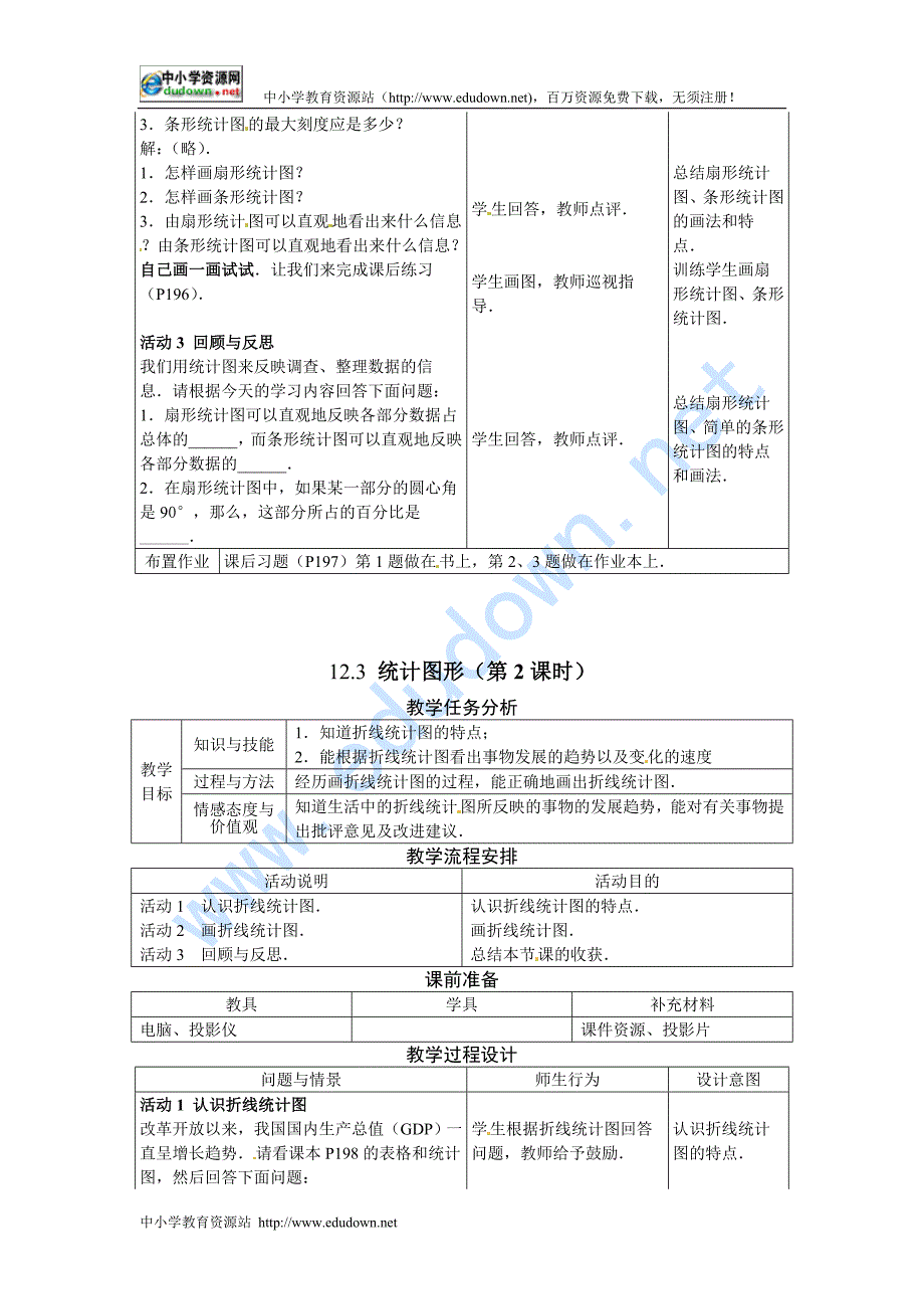 冀教版七下12.3《统计图形》word教案（3课时）_第2页