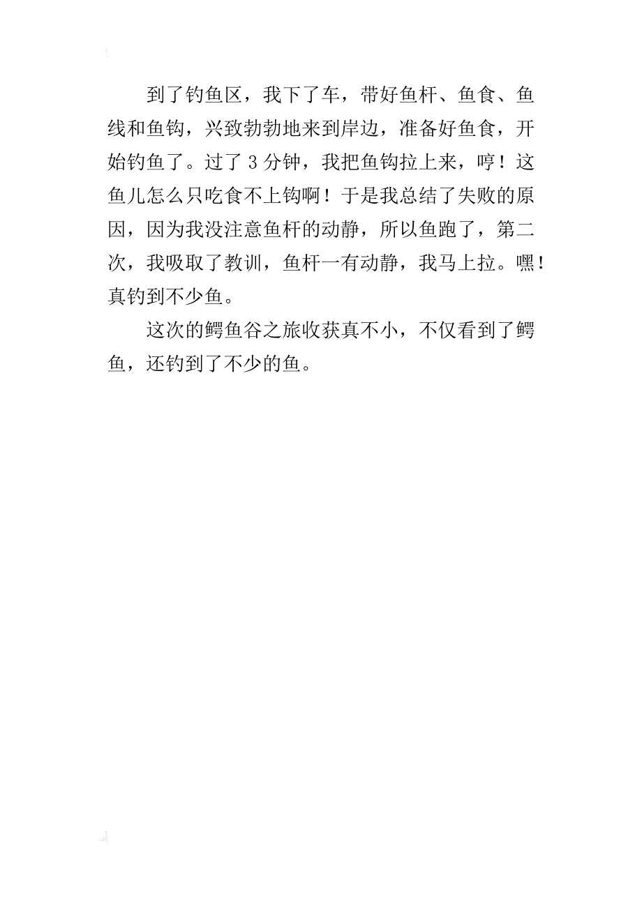 开心之旅六年级作文：开心的鳄鱼谷之旅500字600字550字作文_第4页