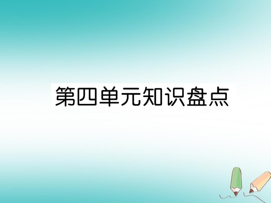 2018年三年级语文上册第4单元知识盘点课件新人教版_第1页