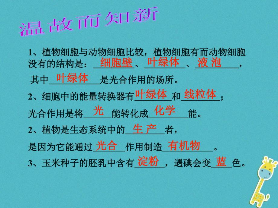 2018年吉林省长春市七年级生物上册第三单元第四章绿色植物是生物圈中有机物的制造者课件1新版新人教版_第3页