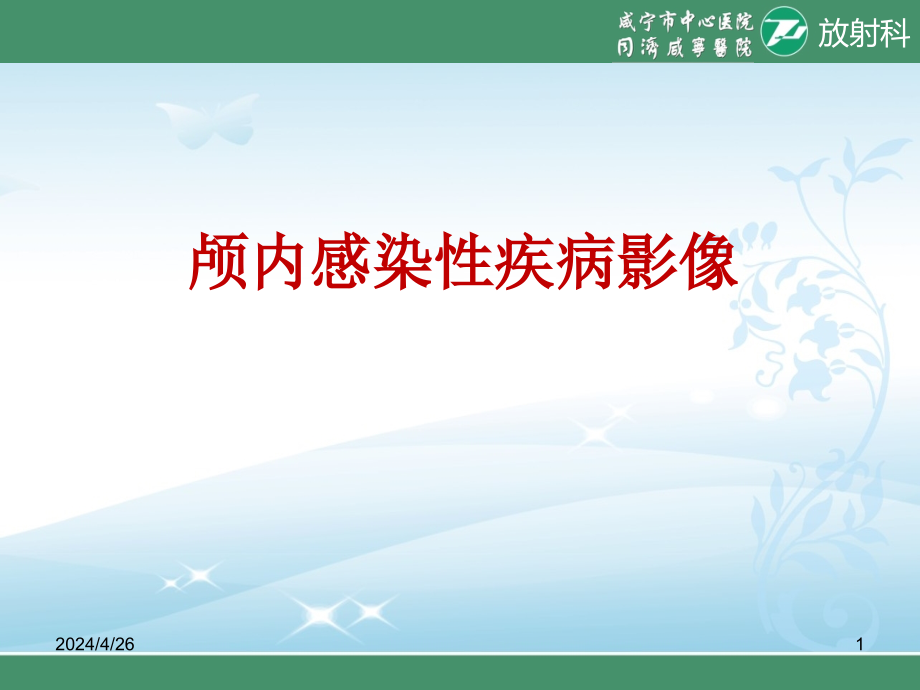 颅内感染性病变的影像诊断_第1页