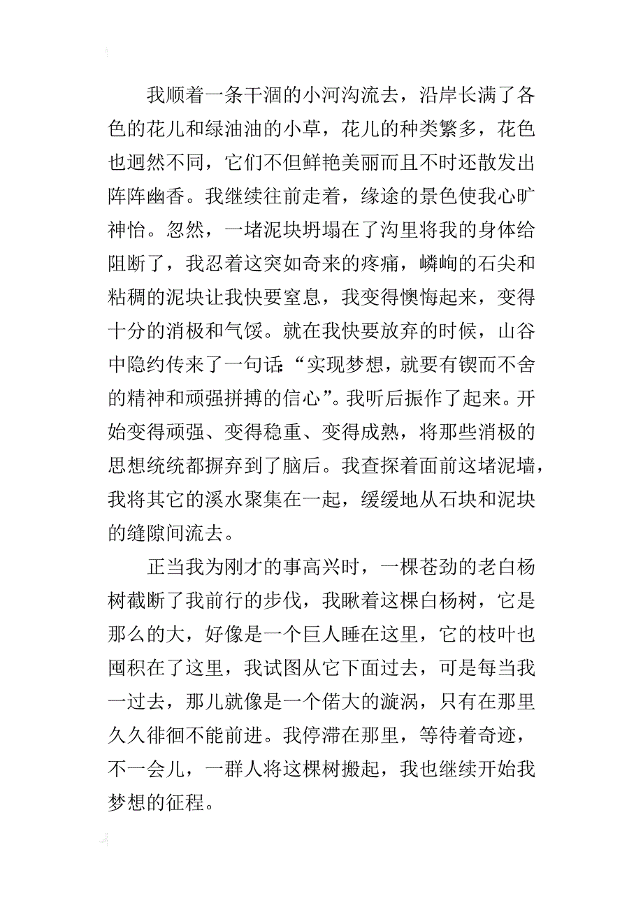 带着梦想出发高二作文900字_第4页