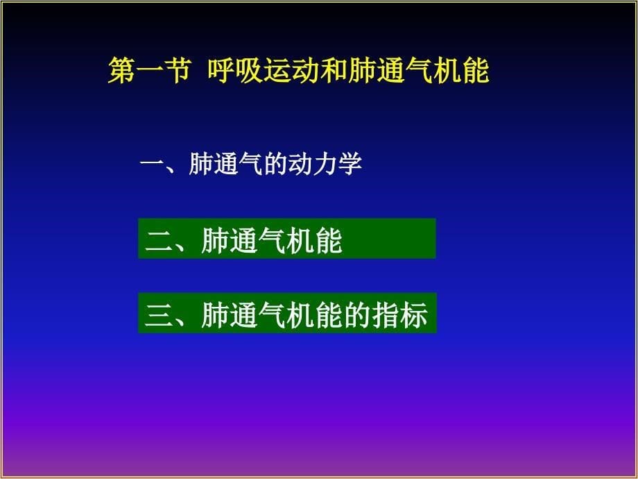 第四章呼吸机能第一节呼吸运动和肺通气机能第二节气体交换和运输_第5页