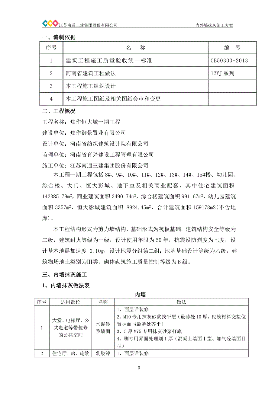 恒大城内外墙抹灰施工方案_第3页