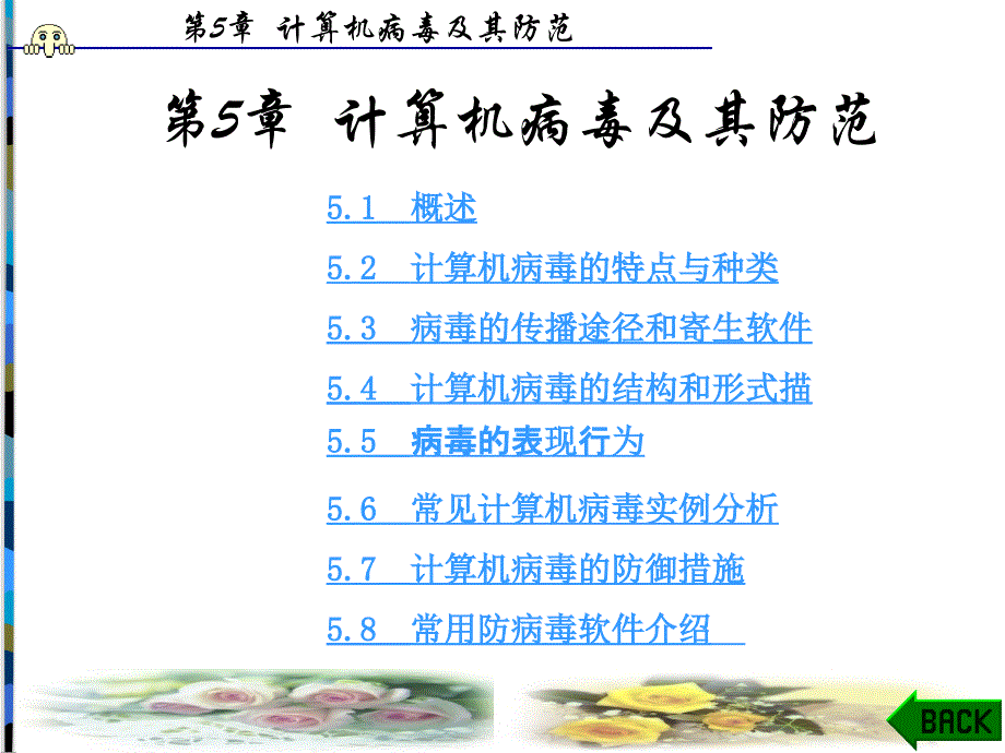 网络安全技术 第5章 计算机病毒及其防范_第1页