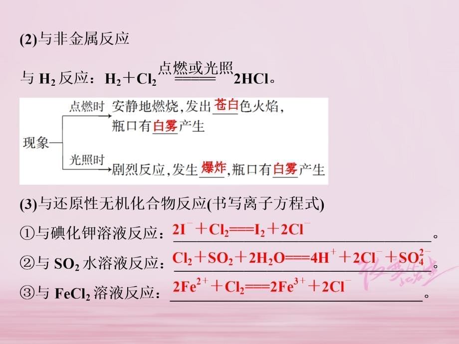 2019版高考化学总复习 第4章 非金属及其重要化合物 第2节 富集在海水中的元素——氯课件 新人教版_第5页