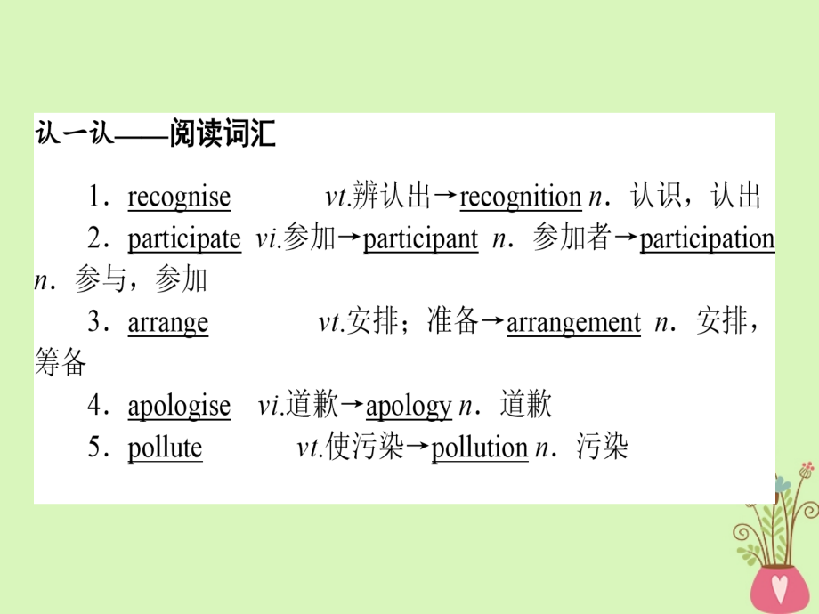 2019届高考英语一轮复习unit7thesea课件北师大版必修_第4页