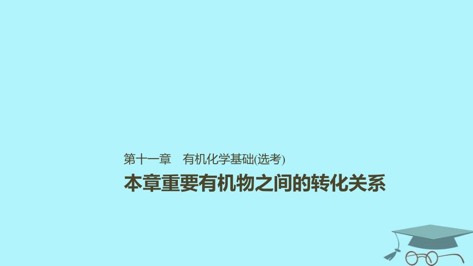 2019届高考化学一轮复习第十一章物质结构与性质本章重要有机物之间的转化关系课件_第1页