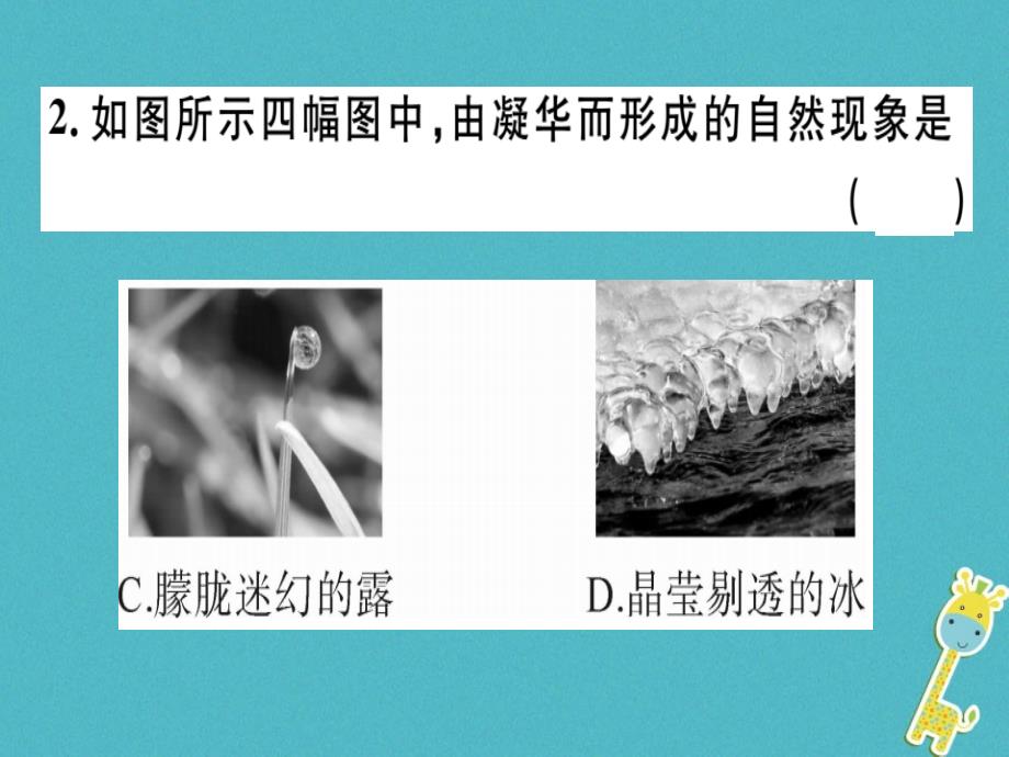 通用版2018年八年级物理上册微专题1物态变化及其吸放热习题课件新版新人教版_第4页