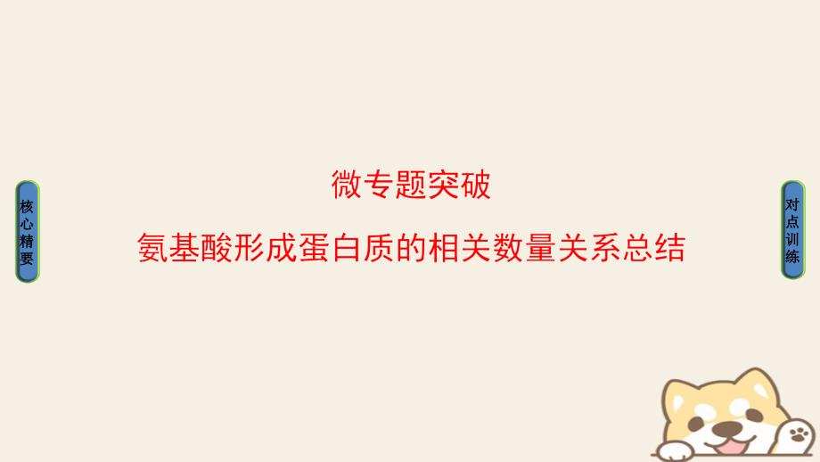 2018版高中生物第二章组成细胞的分子微专题突破课件新人教版必修_第1页