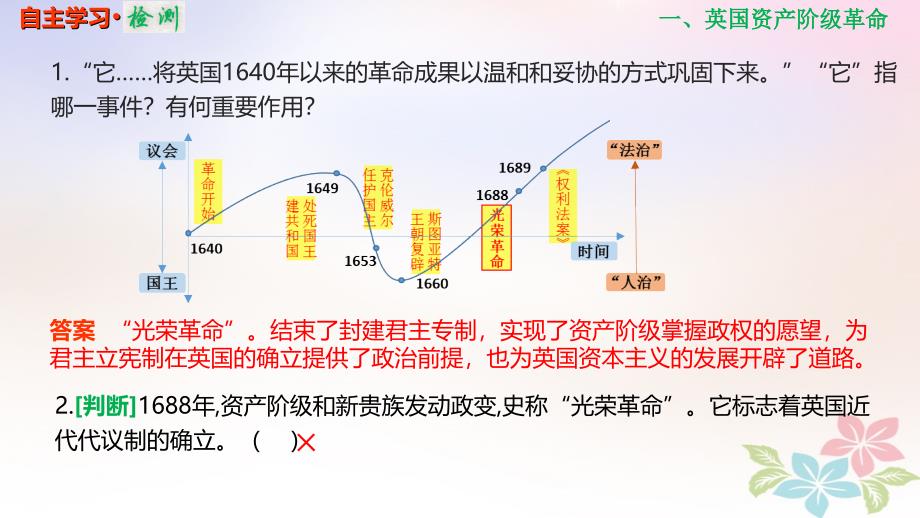 江苏专版2019版高考历史一轮复习第二单元西方的政 治文明2.5英国君主立宪制的确立和美国联邦政府的建立课件_第3页